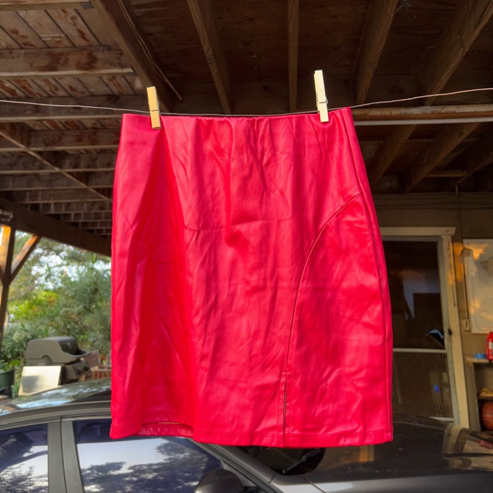 Red papaya size small skirt
